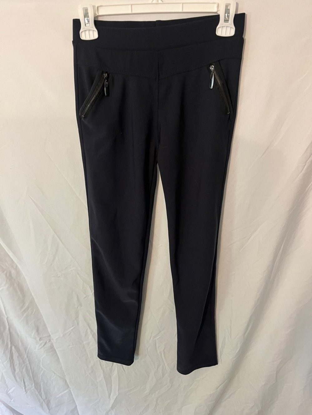 Navy Coco + Carmen Women's Stretch Ponte Ankle Pants with Zip Pockets